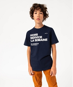 GEMO Tee-shirt à manches courtes imprimé garçon navy