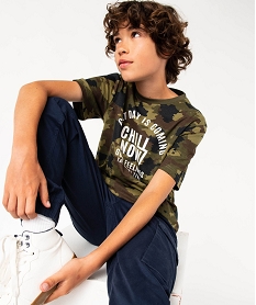 GEMO Tee-shirt à manches courtes imprimé garçon Multicolore