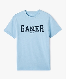GEMO Tee-shirt imprimé à manches courtes garçon bleu standard