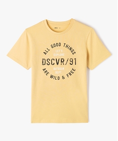 GEMO Tee-shirt imprimé à manches courtes garçon jaune standard