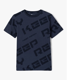 GEMO Tee-shirt à manches courtes imprimé garçon bleu standard