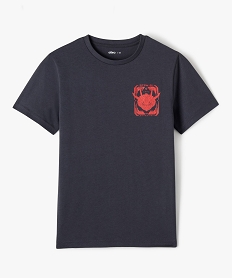 GEMO Tee-shirt à manches courtes avec motif streetwear garçon Gris