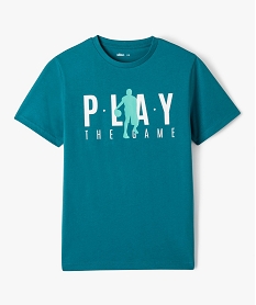 GEMO Tee-shirt à manches courtes avec motif streetwear garçon bleu standard