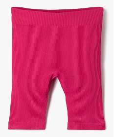 GEMO Legging de sport court en maille côtelée sans coutures fille rose standard