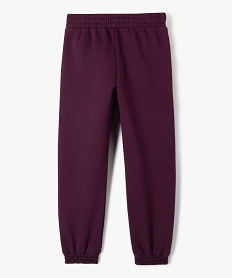 pantalon de jogging fille avec inscription sur le cote violetJ350901_4
