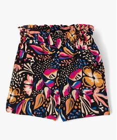 GEMO Short taille haute à motifs fleuris fille Multicolore