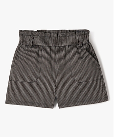 PANTALON ECRU SHORT CARREAUX