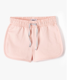 GEMO Short en maille avec taille élastiquée fille Rose
