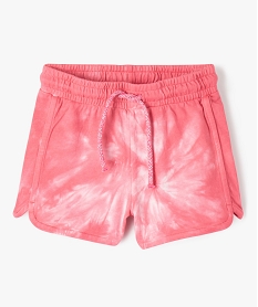 GEMO Short en maille avec ceinture élastique fille rose chine