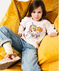 GEMO Sweat en molleton imprimé à paillettes fille - La PatPatrouille rose standard