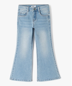 GEMO Jean délavé coupe Bootcut fille Bleu