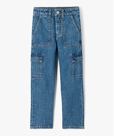 GEMO Jean Cargo Straight avec taille ajustable fille bleu vif