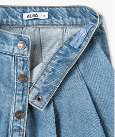 jupe en jean plissee fille grisJ356401_3
