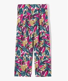 GEMO Pantalon fille en toile fine multicolore Multicolore