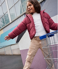 GEMO Pantalon en toile coupe flare avec poches à rabat fille Beige