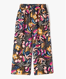 GEMO Pantalon ample à motifs fleuris fille Multicolore