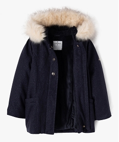 manteau paillete a capuche fille - lulucastagnette bleuJ359001_3