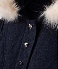 manteau paillete a capuche fille - lulucastagnette bleu blousons et vestesJ359001_4