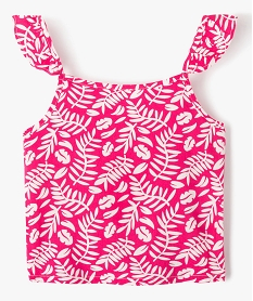 GEMO Chemise fille à bretelles et dos smocké à motifs rose standard
