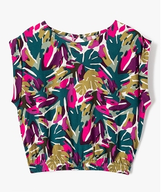 GEMO Blouse fille imprimée à manches ultra-courtes Multicolore