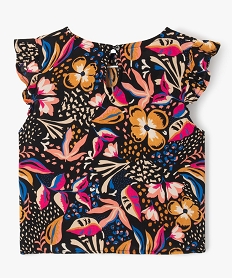 chemise a motifs fleuris avec volants aux emmanchures fille multicoloreJ359901_3