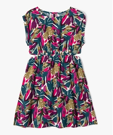 GEMO Robe fille imprimée avec ouvertures à la taille Multicolore
