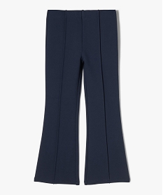 GEMO Pantalon en maille coupe flare fille navy