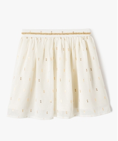 GEMO Jupe ample à motifs pailletés fille Beige