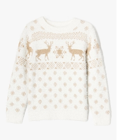 GEMO Pull de Noël avec motifs scintillants fille Jaune