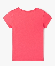 tee-shirt a manches ultra courtes avec motif girly fille roseJ367001_3