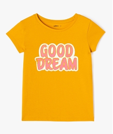 tee-shirt a manches ultra courtes avec motif girly fille jaune tee-shirtsJ367301_1