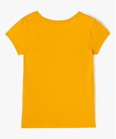 tee-shirt a manches ultra courtes avec motif girly fille jauneJ367301_3