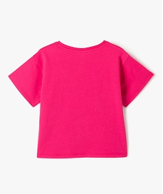 tee-shirt oversize a manches courtes avec large inscription fille rose tee-shirtsJ367901_3