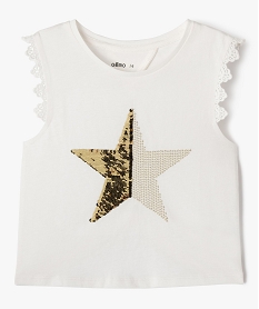GEMO Débardeur avec motif étoile et dos ouvert fille Beige