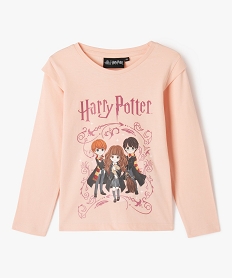 GEMO Tee-shirt à manches longues avec motif fille - Harry Potter rose standard