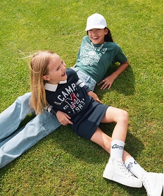 GEMO Robe sweat courte à col polo fille - Camps United navy