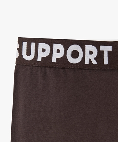 leggings de sport fille avec taille elastique imprimee brunJ377601_2