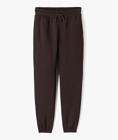 GEMO Pantalon de jogging fille avec intérieur molletonné Brun