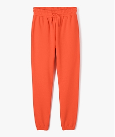 pantalon de jogging fille avec interieur molletonne orangeJ378001_1