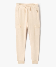 GEMO Pantalon de sport en maille molletonnée fille Beige