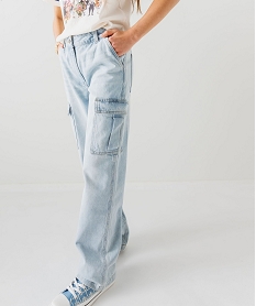 jean large avec poches a rabat fille gris jeansJ381401_2