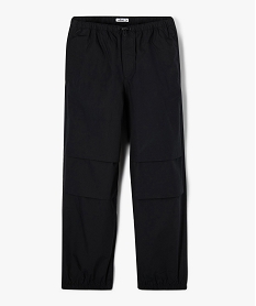 GEMO Pantalon ample resserré aux chevilles avec ceinture élastique fille noir standard