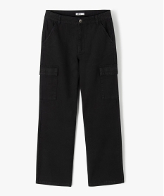 GEMO Pantalon ample avec poches à rabat sur les cuisses fille noir standard