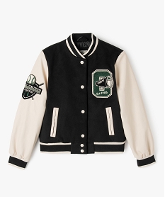 GEMO Blouson bomber sportswear bimatière fille - Camps United noir standard