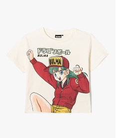 GEMO Tee-shirt manches courtes motif Bulma fille - Dragon Ball Beige