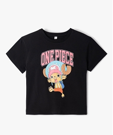 GEMO Tee-shirt fille à manches courtes coupe ample - One Piece noir standard
