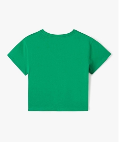 tee-shirt fille coupe courte avec motif serpentard - harry potter vert tee-shirtsJ387701_3