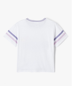 tee-shirt a manches courtes motif pikachu fille - pokemon blancJ388301_4