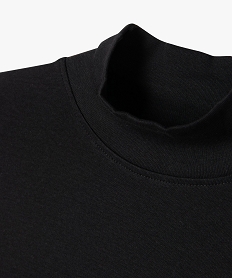tee-shirt court a manches courtes et col montant uni fille noir tee-shirtsJ388501_2