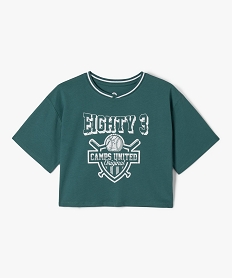 GEMO Tee-shirt court à manches courtes avec motifs fille - Camps United vert standard